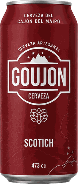 Lata de cerveza Goujon Scottish 473 cc