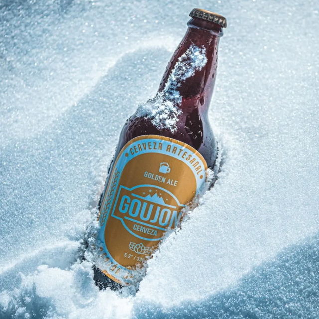 Golden Ale en la nieve